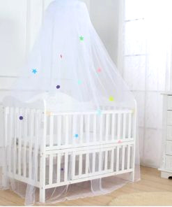 mosquitera con soporte para cama de bebe 5